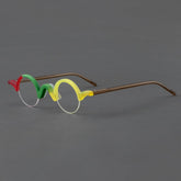 Shaw Retro Round Acetate Glasses Frame Round Frames Southood Yellow Red